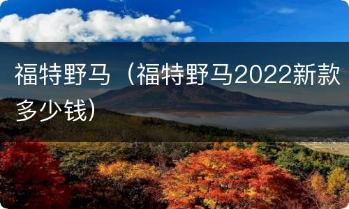 福特野马（福特野马2022新款多少钱）