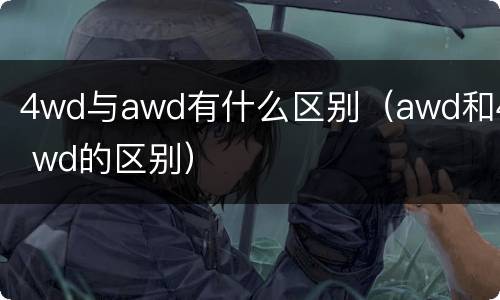 4wd与awd有什么区别（awd和4 wd的区别）
