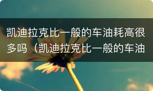 凯迪拉克比一般的车油耗高很多吗（凯迪拉克比一般的车油耗高很多吗）