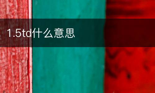 1.5td什么意思