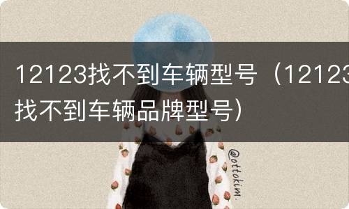 12123找不到车辆型号（12123找不到车辆品牌型号）