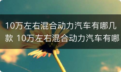 10万左右混合动力汽车有哪几款 10万左右混合动力汽车有哪几款车型
