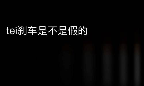 tei刹车是不是假的