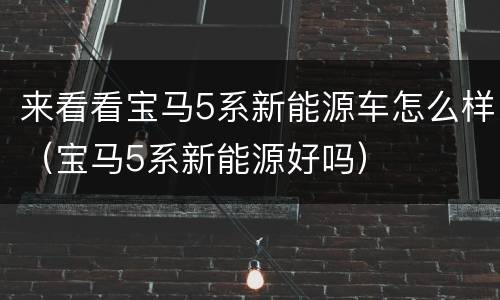 来看看宝马5系新能源车怎么样（宝马5系新能源好吗）