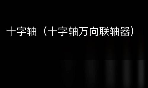 十字轴（十字轴万向联轴器）