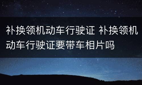补换领机动车行驶证 补换领机动车行驶证要带车相片吗