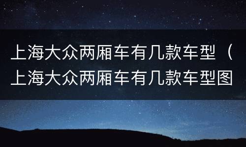 上海大众两厢车有几款车型（上海大众两厢车有几款车型图片）