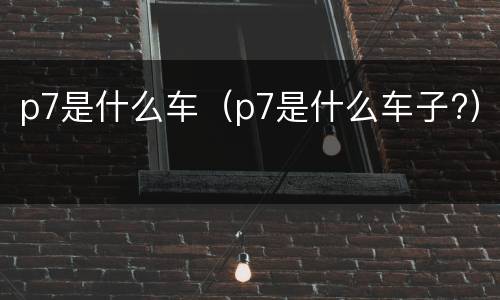 p7是什么车（p7是什么车子?）