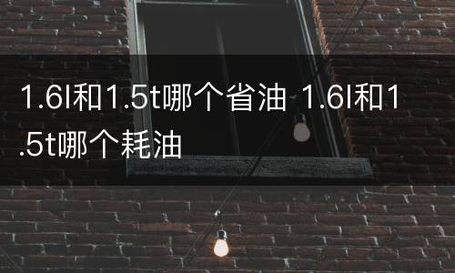 1.6l和1.5t哪个省油 1.6l和1.5t哪个耗油