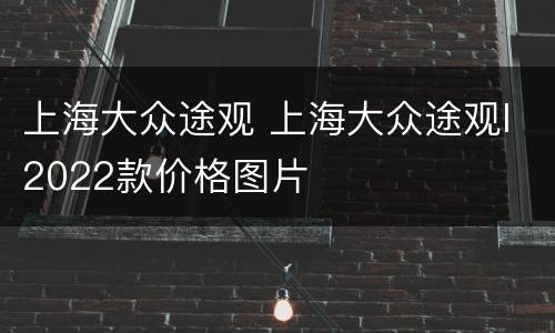 上海大众途观 上海大众途观l2022款价格图片