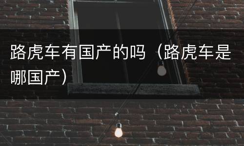 路虎车有国产的吗（路虎车是哪国产）