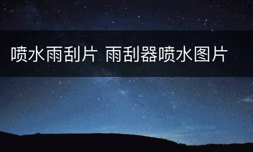 喷水雨刮片 雨刮器喷水图片