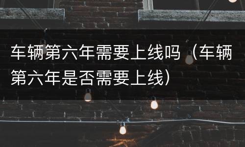 车辆第六年需要上线吗（车辆第六年是否需要上线）
