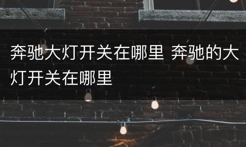 奔驰大灯开关在哪里 奔驰的大灯开关在哪里