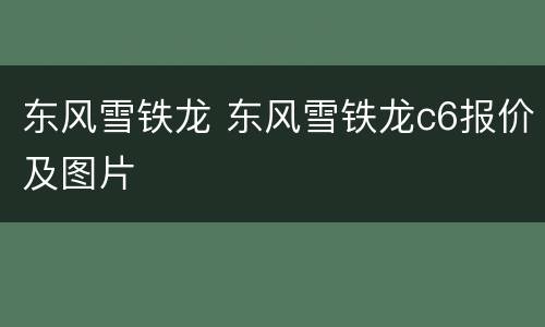 东风雪铁龙 东风雪铁龙c6报价及图片