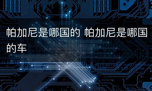 帕加尼是哪国的 帕加尼是哪国的车