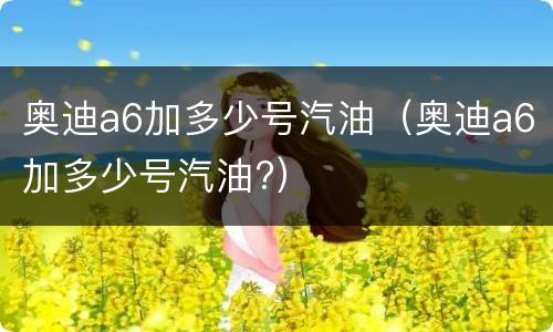 奥迪a6加多少号汽油（奥迪a6加多少号汽油?）
