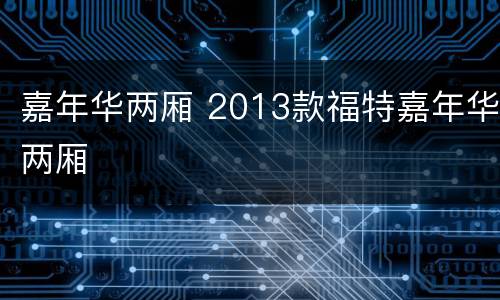 嘉年华两厢 2013款福特嘉年华两厢