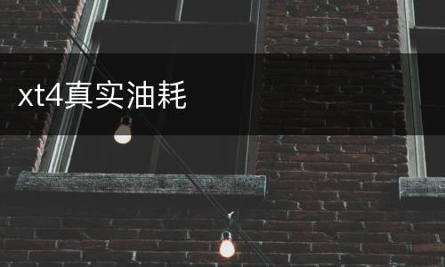 xt4真实油耗