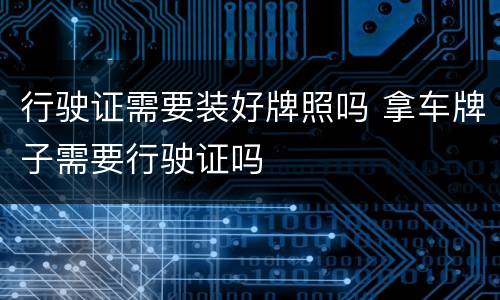行驶证需要装好牌照吗 拿车牌子需要行驶证吗