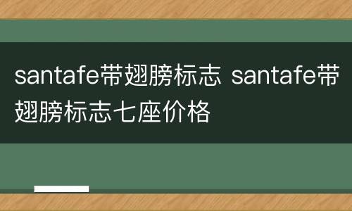 santafe带翅膀标志 santafe带翅膀标志七座价格