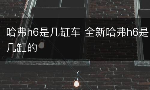 哈弗h6是几缸车 全新哈弗h6是几缸的