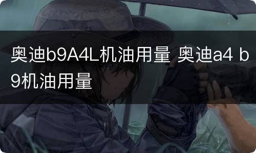 奥迪b9A4L机油用量 奥迪a4 b9机油用量