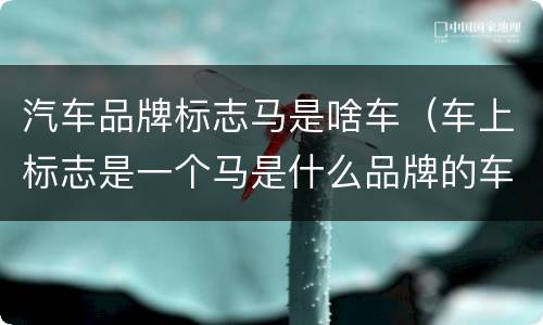 汽车品牌标志马是啥车（车上标志是一个马是什么品牌的车）