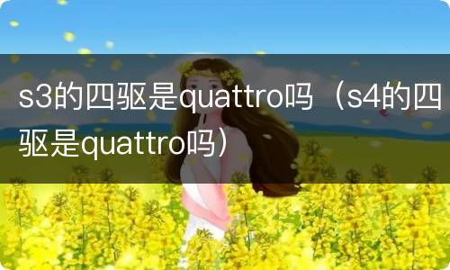 s3的四驱是quattro吗（s4的四驱是quattro吗）
