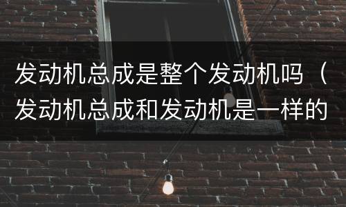 发动机总成是整个发动机吗（发动机总成和发动机是一样的吗）
