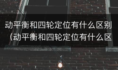 动平衡和四轮定位有什么区别（动平衡和四轮定位有什么区别图片）