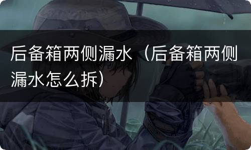 后备箱两侧漏水（后备箱两侧漏水怎么拆）