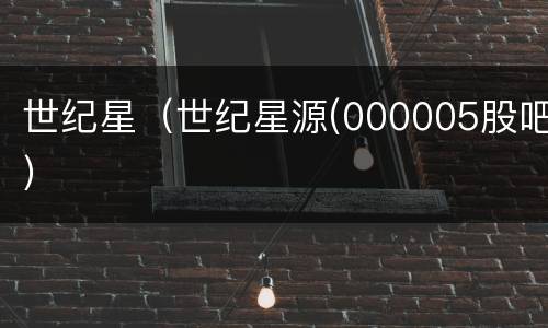 世纪星（世纪星源(000005股吧）