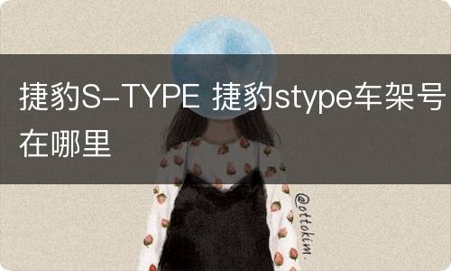 捷豹S-TYPE 捷豹stype车架号在哪里