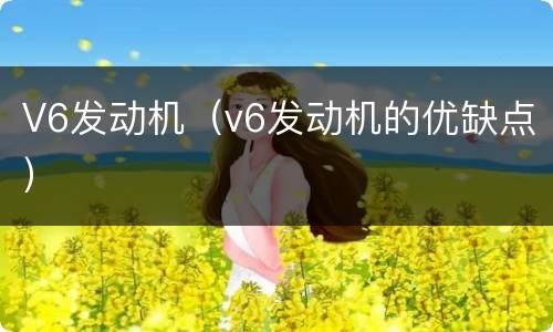 V6发动机（v6发动机的优缺点）