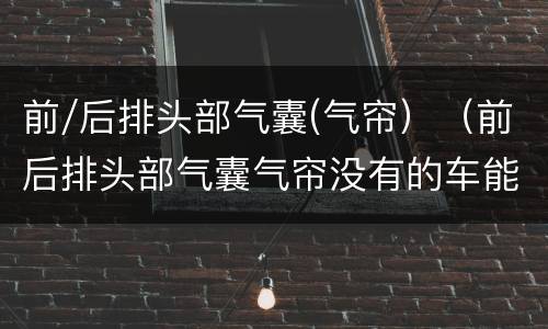 前/后排头部气囊(气帘）（前后排头部气囊气帘没有的车能买吗）