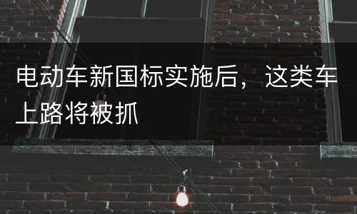 电动车新国标实施后，这类车上路将被抓
