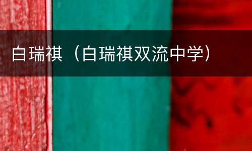 白瑞祺（白瑞祺双流中学）