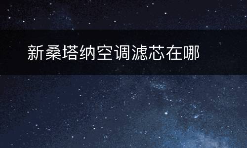 ​新桑塔纳空调滤芯在哪