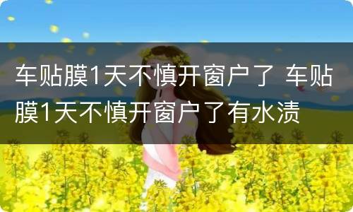 车贴膜1天不慎开窗户了 车贴膜1天不慎开窗户了有水渍