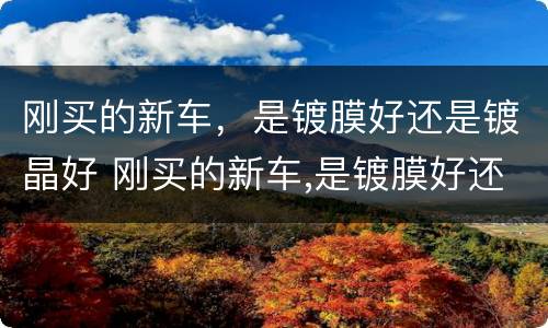 刚买的新车，是镀膜好还是镀晶好 刚买的新车,是镀膜好还是镀晶好些