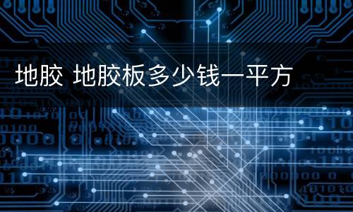 地胶 地胶板多少钱一平方