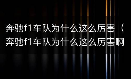 奔驰f1车队为什么这么厉害（奔驰f1车队为什么这么厉害啊）