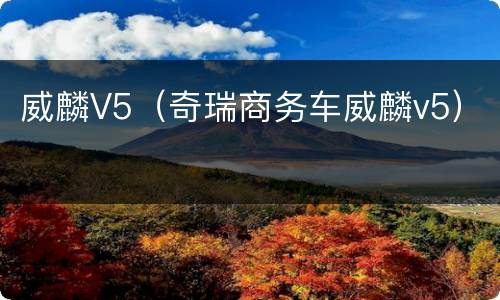 威麟V5（奇瑞商务车威麟v5）