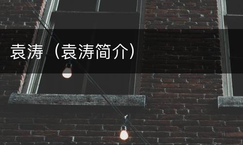 袁涛（袁涛简介）