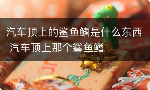 汽车顶上的鲨鱼鳍是什么东西 汽车顶上那个鲨鱼鳍