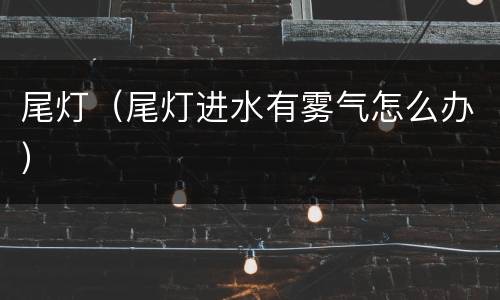 尾灯（尾灯进水有雾气怎么办）