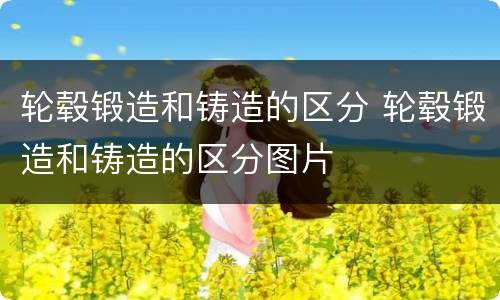 轮毂锻造和铸造的区分 轮毂锻造和铸造的区分图片