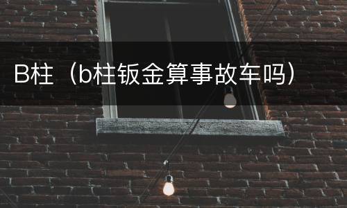 B柱（b柱钣金算事故车吗）