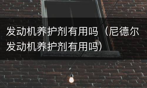 发动机养护剂有用吗（尼德尔发动机养护剂有用吗）